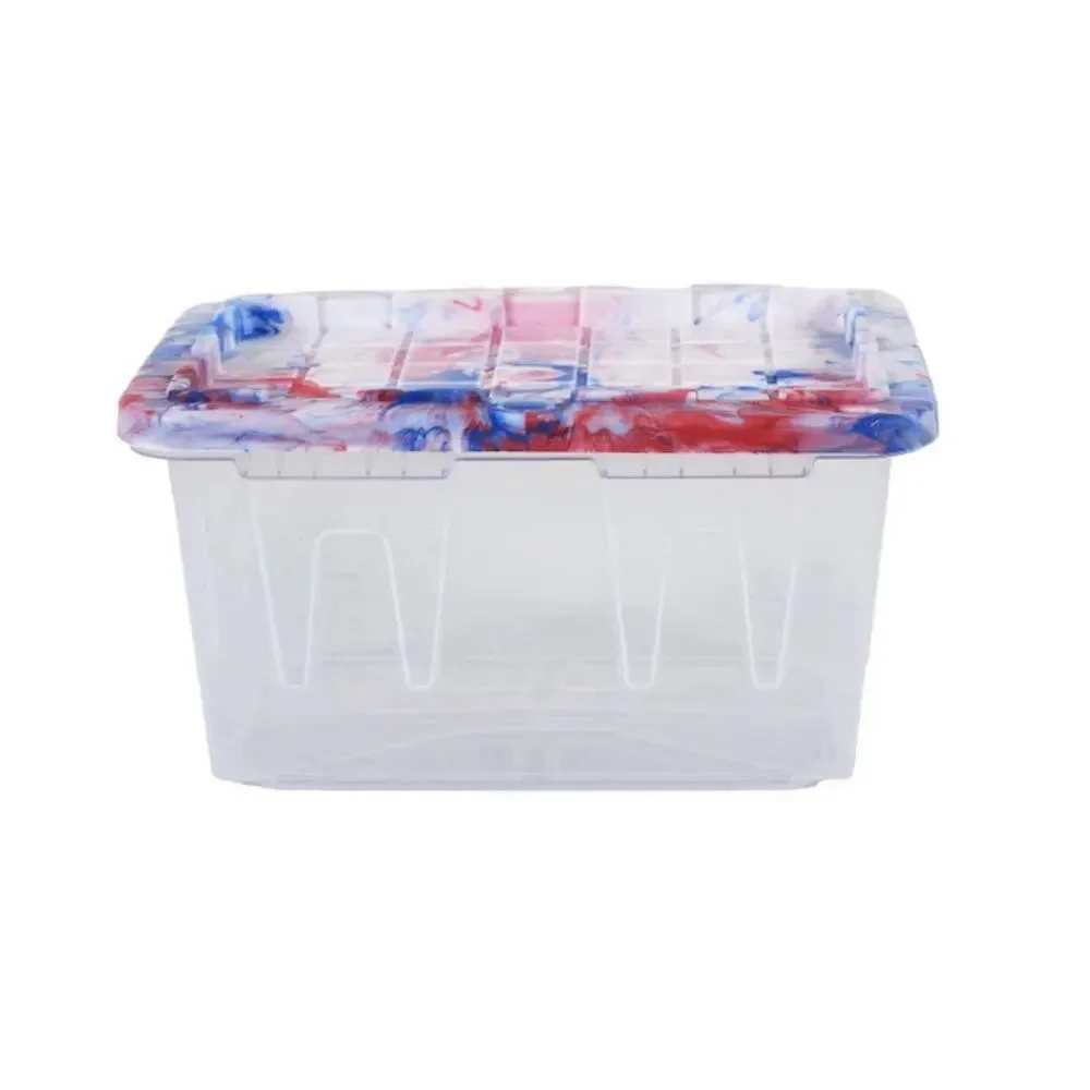4 Pack Lowes Celebrates 250 USA Mini Blue Bucket w/ Lid & Mini Teeny Totes w/Lid